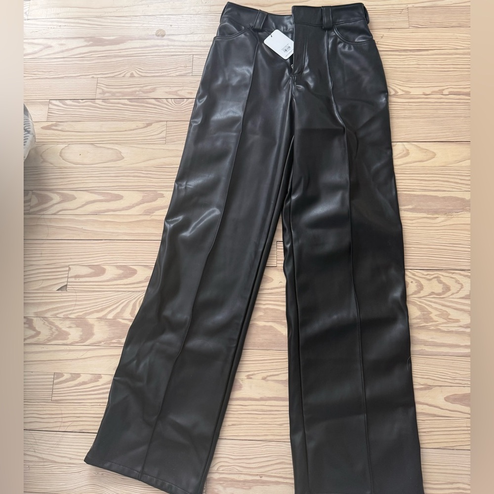 Women’s Black Leather Pants